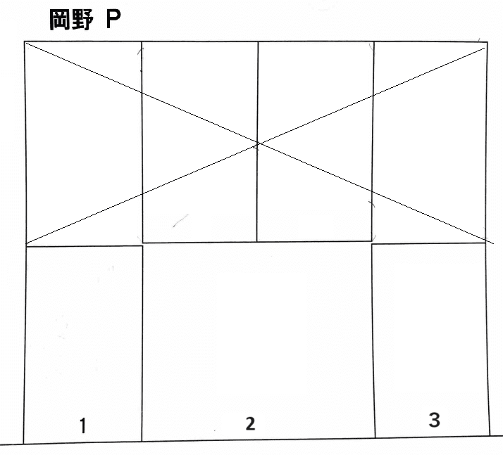 岡野駐車場の駐車配置図