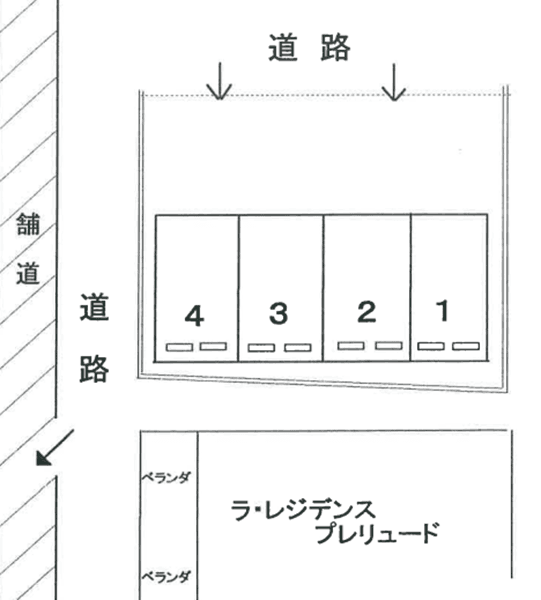 滝上駐車場の駐車配置図