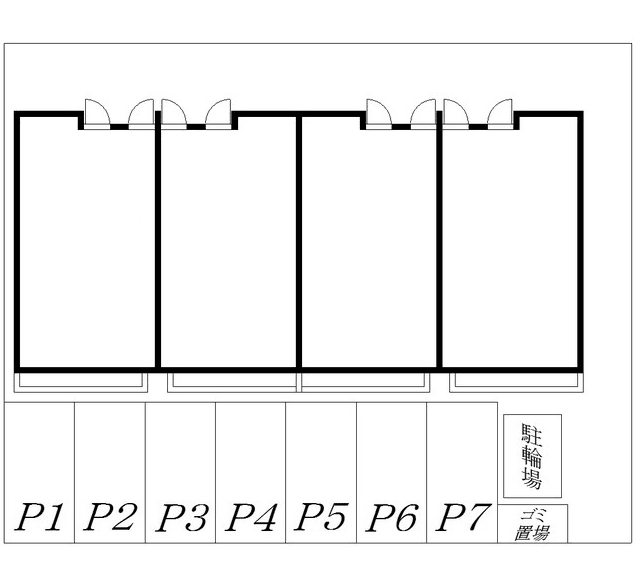 ラグゼル 駐車場の駐車配置図