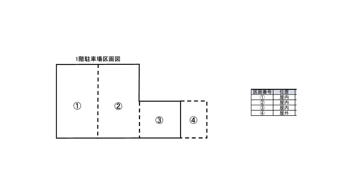 ＦＬ江平駐車場の駐車配置図
