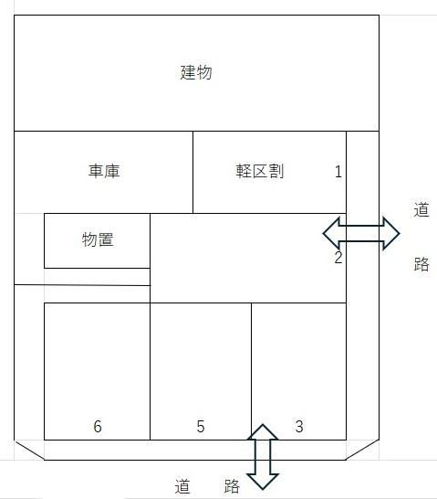 柿の木Ｐの駐車配置図