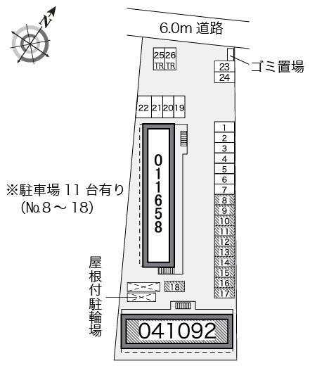 磯上Ⅵ(41092)　敷地外駐車場の駐車配置図