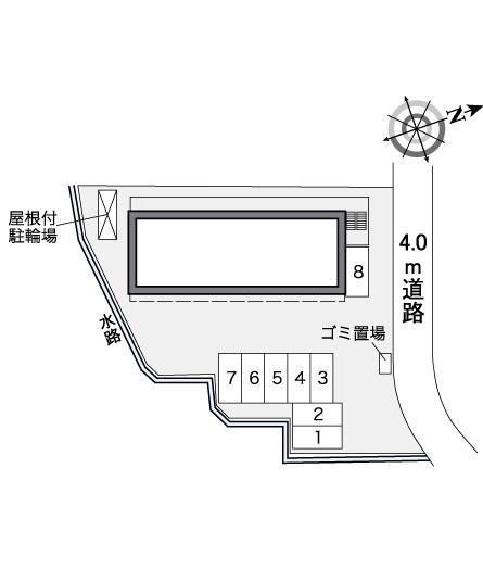 リバーサイド　Ｋ(38803)の駐車配置図