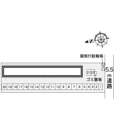 フロックス西脇(39428)の駐車配置図