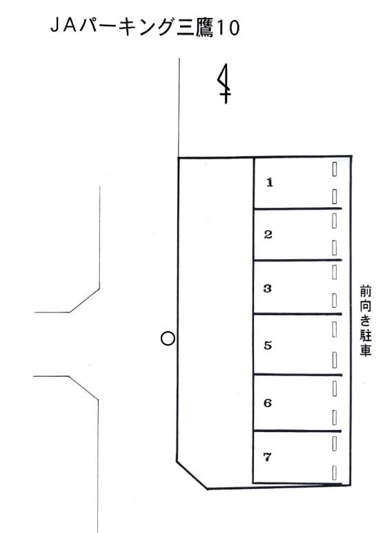 JAパーキング三鷹10の駐車配置図