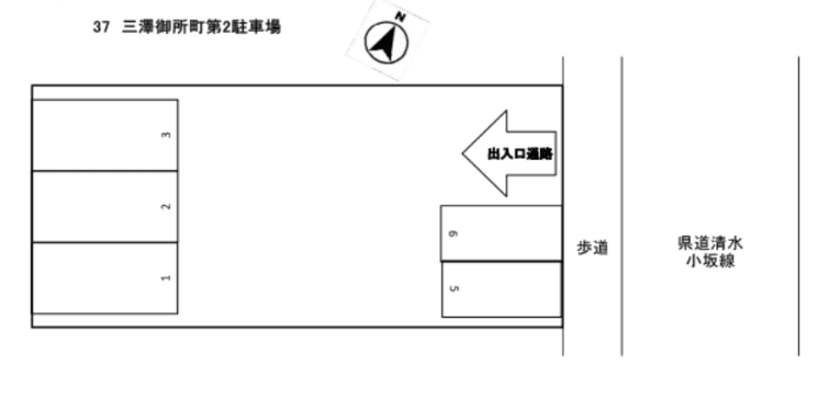 三澤御所町第2駐車場の駐車配置図