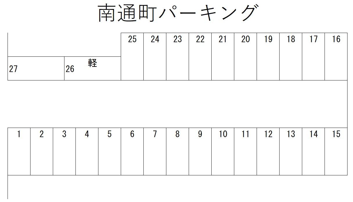 南通町パーキングの駐車配置図