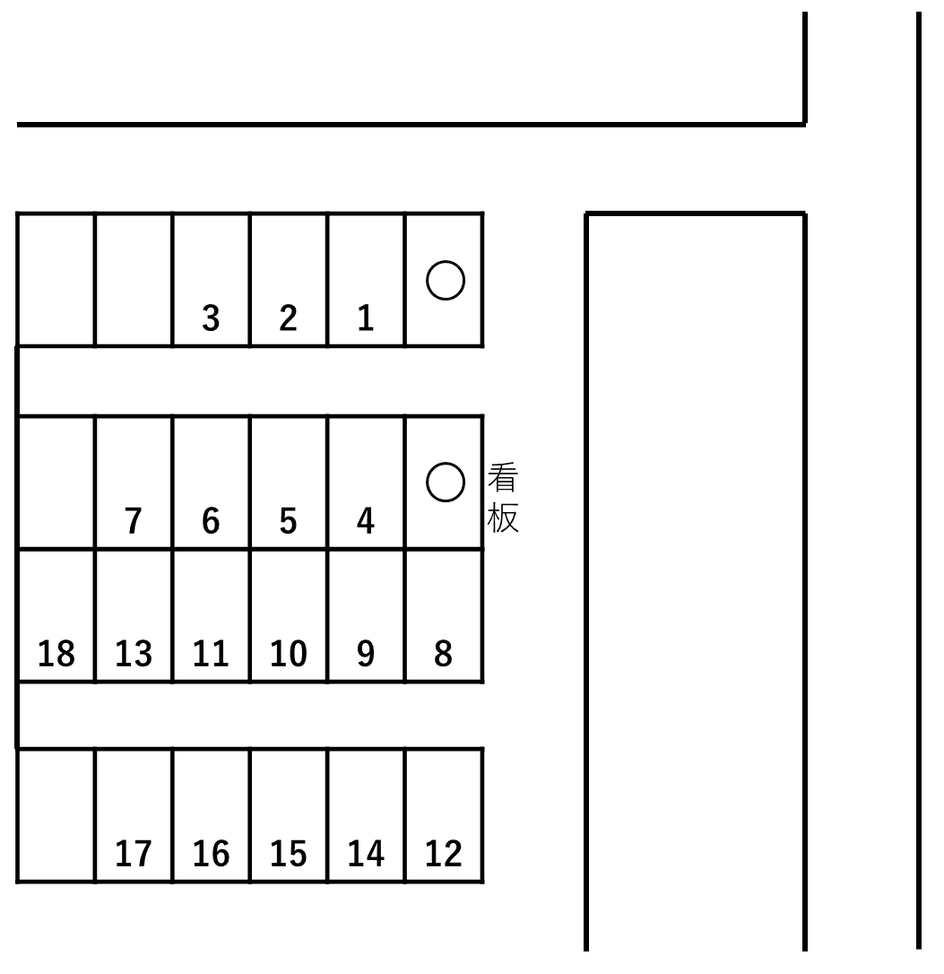 髙橋パーキング2の駐車配置図
