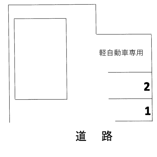 喜多町1丁目月極駐車場の駐車配置図