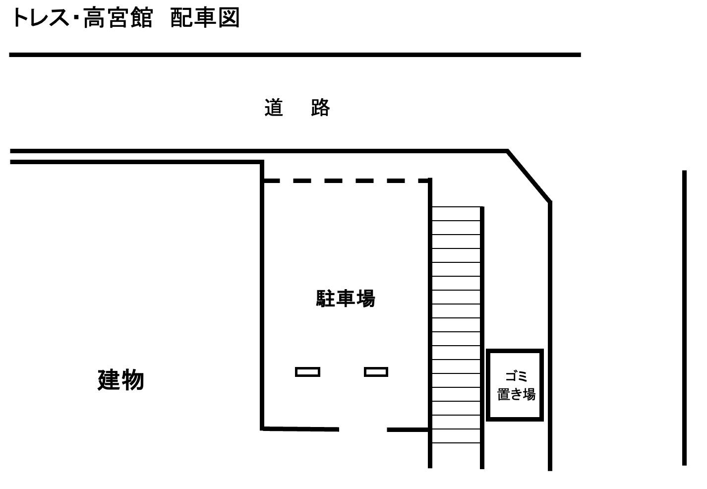 トレス・高宮館の駐車配置図