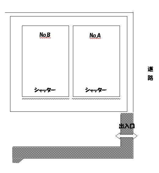 薫風ガレージの駐車配置図