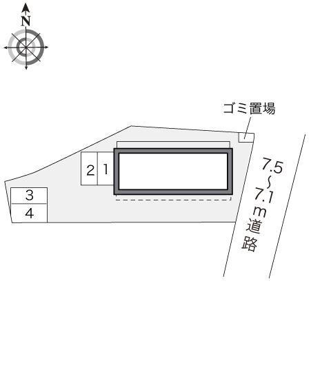 メローネⅡ(11204)の駐車配置図