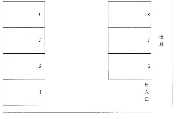 久保台1丁目駐車場の駐車配置図