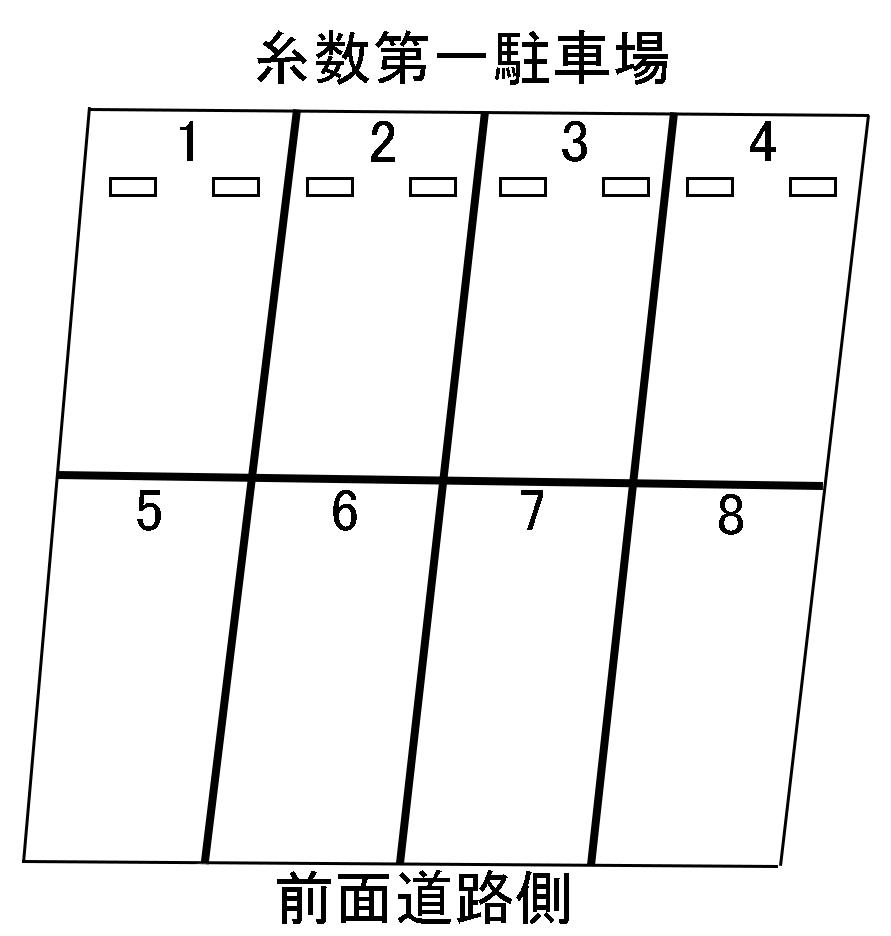 糸数第一駐車場の駐車配置図