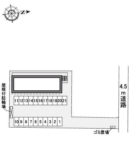 プラムズⅢ(41117)の駐車配置図