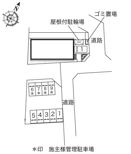 クリンピア(47038)　敷地外駐車場の駐車配置図