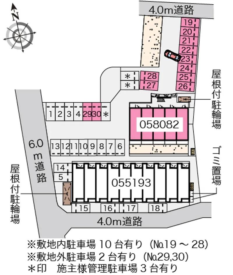 ミランダシャンデフレーズⅡ(58082) 敷地外駐車場の駐車配置図