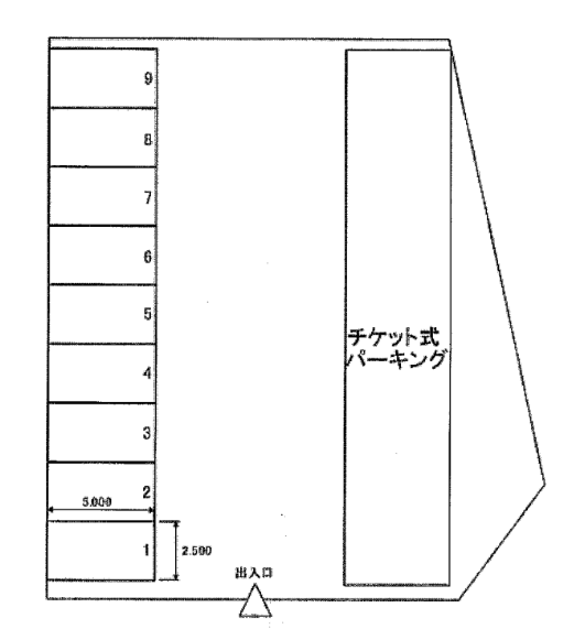 上穂積３丁目駐車場の駐車配置図