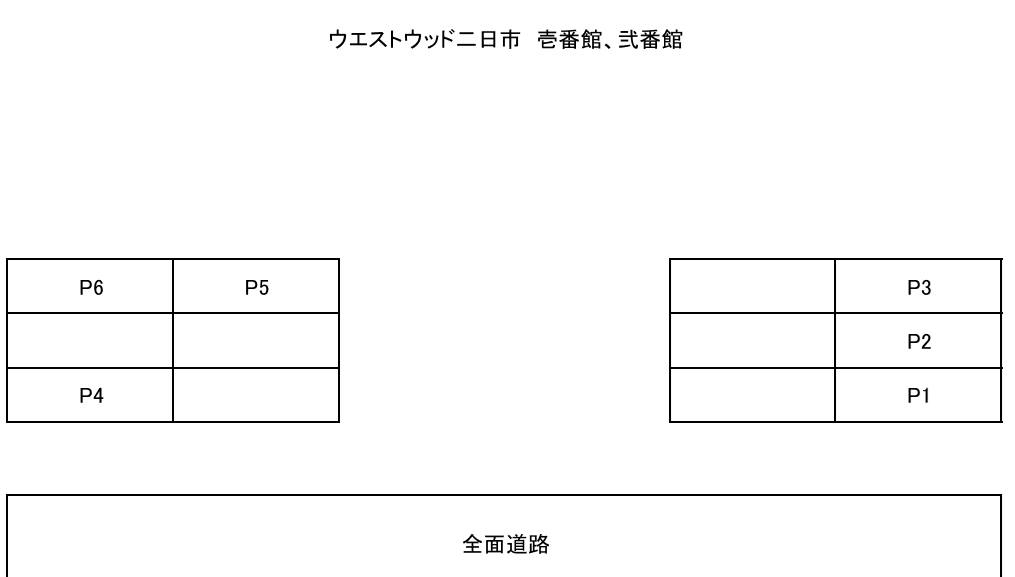 ウエストウッド二日市駐車場の駐車配置図