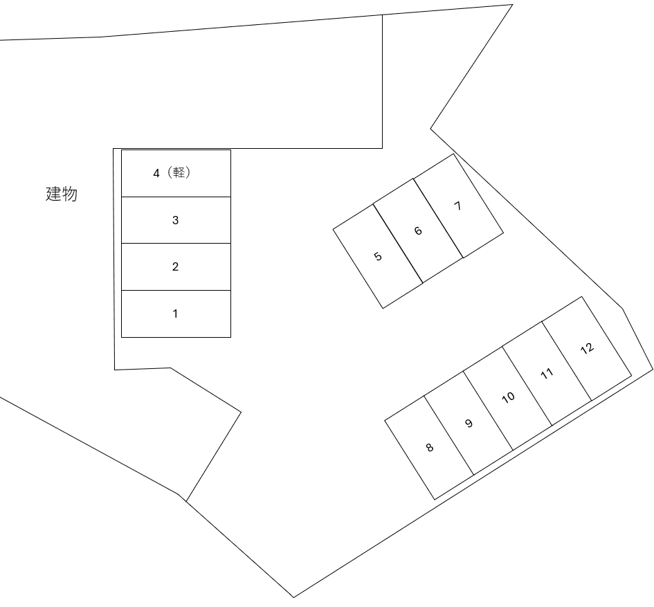 琳和ロイヤルコート駐車場の駐車配置図