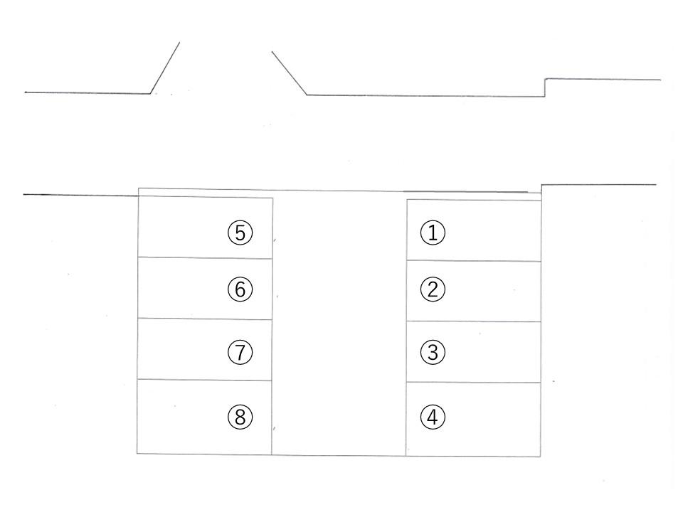 中村宮戸駐車場の駐車配置図