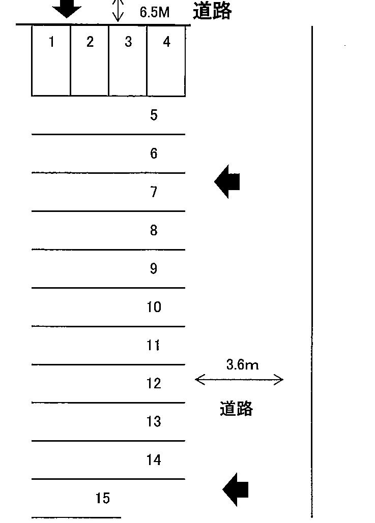 まりふ駐車場の駐車配置図