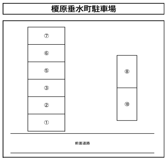 榎原垂水町駐車場の駐車配置図