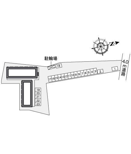 オレンジハウス山鹿(25614)の駐車配置図