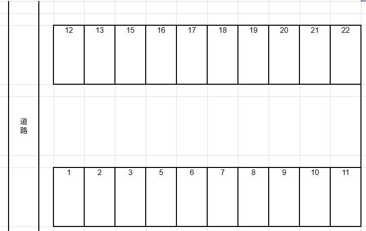 グランディール新福寺の駐車配置図