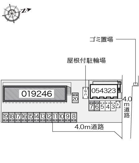 Ｍ＆Ｔ　ｈｏｋｕｂｕ(19246)の駐車配置図
