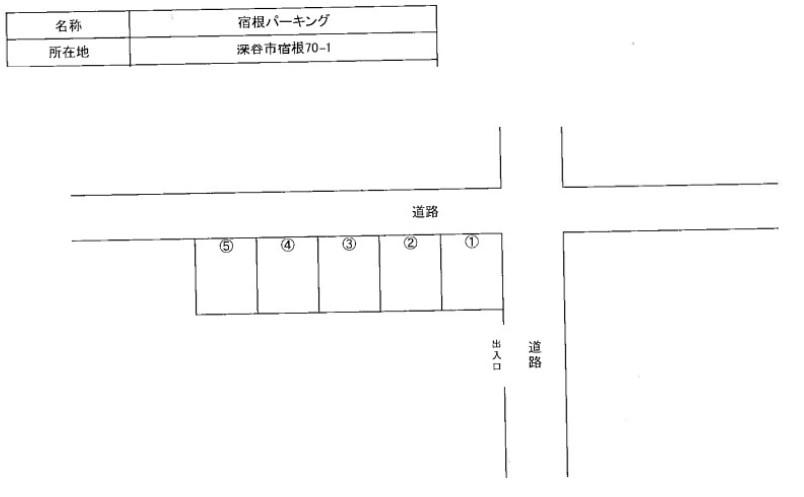 宿根パーキングの駐車配置図