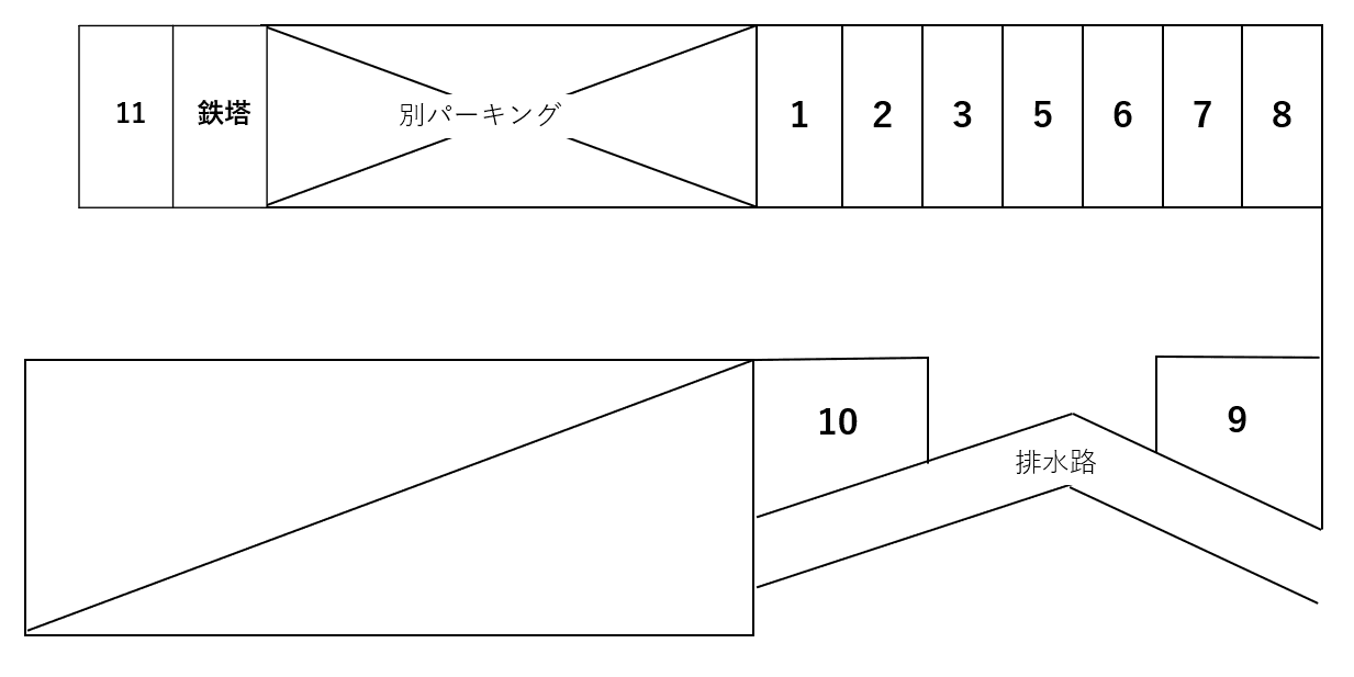 鈴葉駐車場の駐車配置図