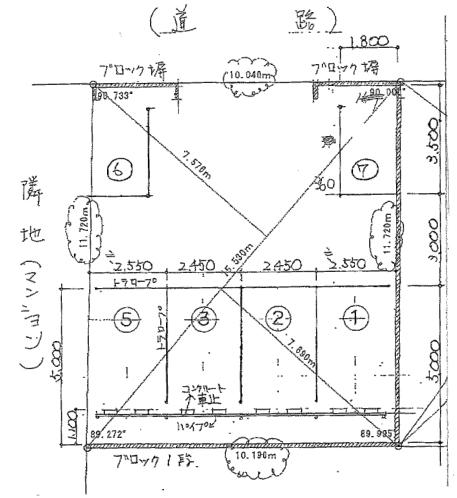 竪川駐車場（No.12）の駐車配置図