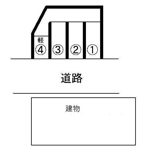ｵｰﾄ･ｽｸｳｪｱｰ紫原Ⅱの駐車配置図