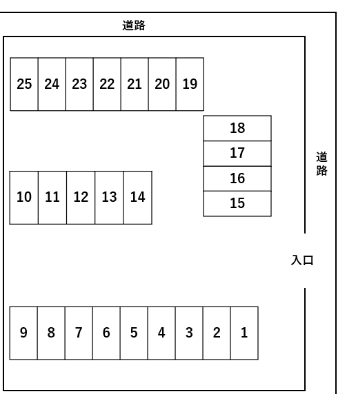 駒木5480551駐車場の駐車配置図