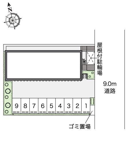 フラワーヒル　Ⅲ(44627)の駐車配置図