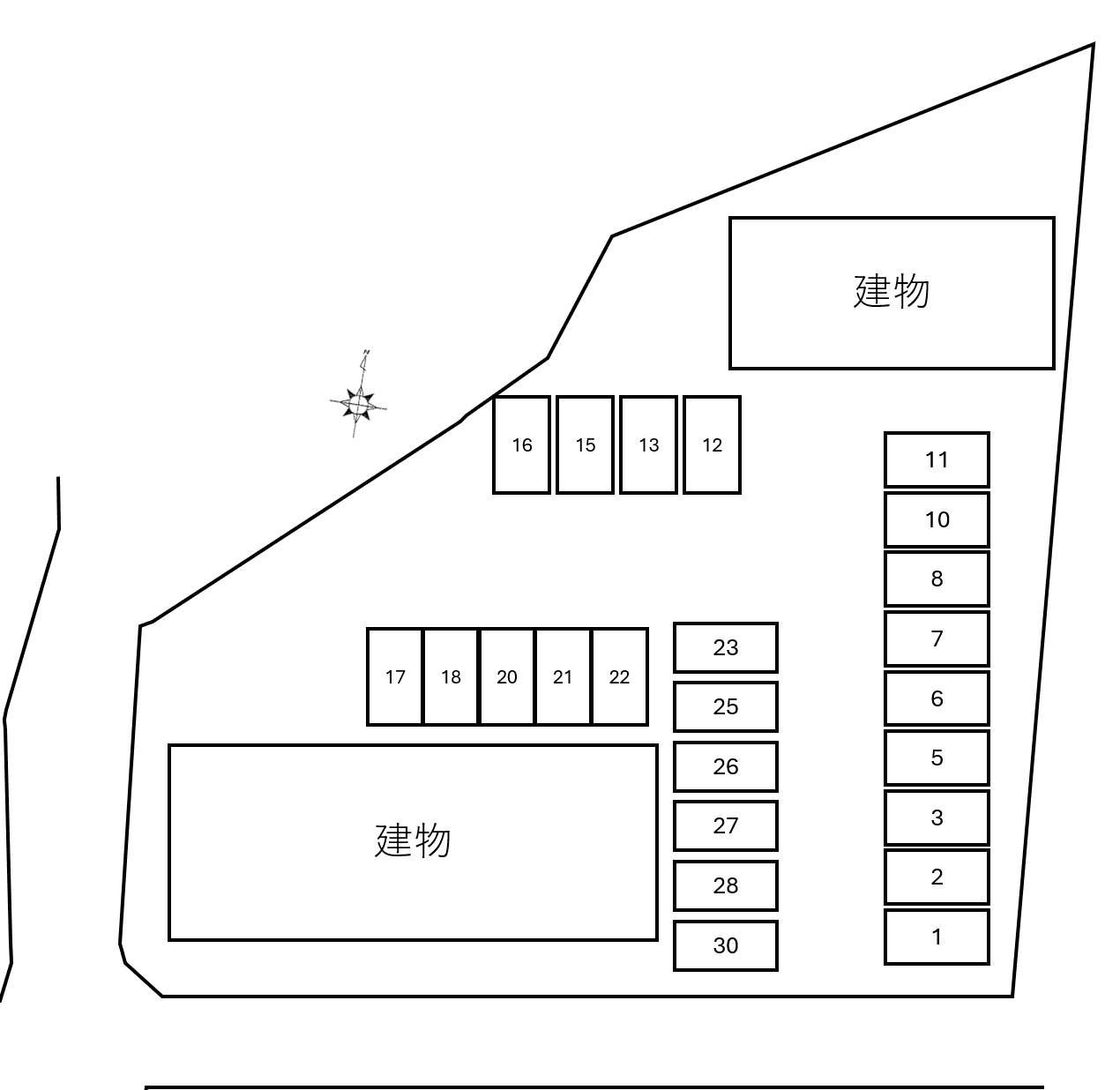 ルチェーレ泉Ａの駐車配置図