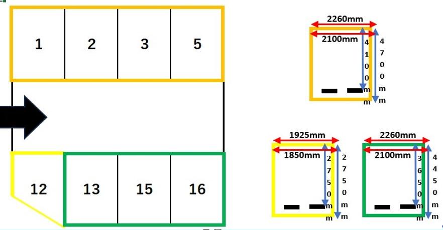 観音堂Ｍパーキングの駐車配置図