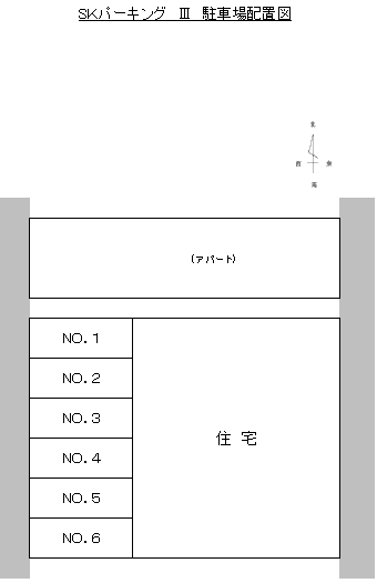ＳＫパーキングⅢの駐車配置図