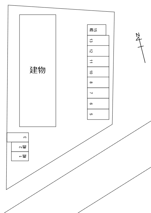 ハーベストの駐車配置図