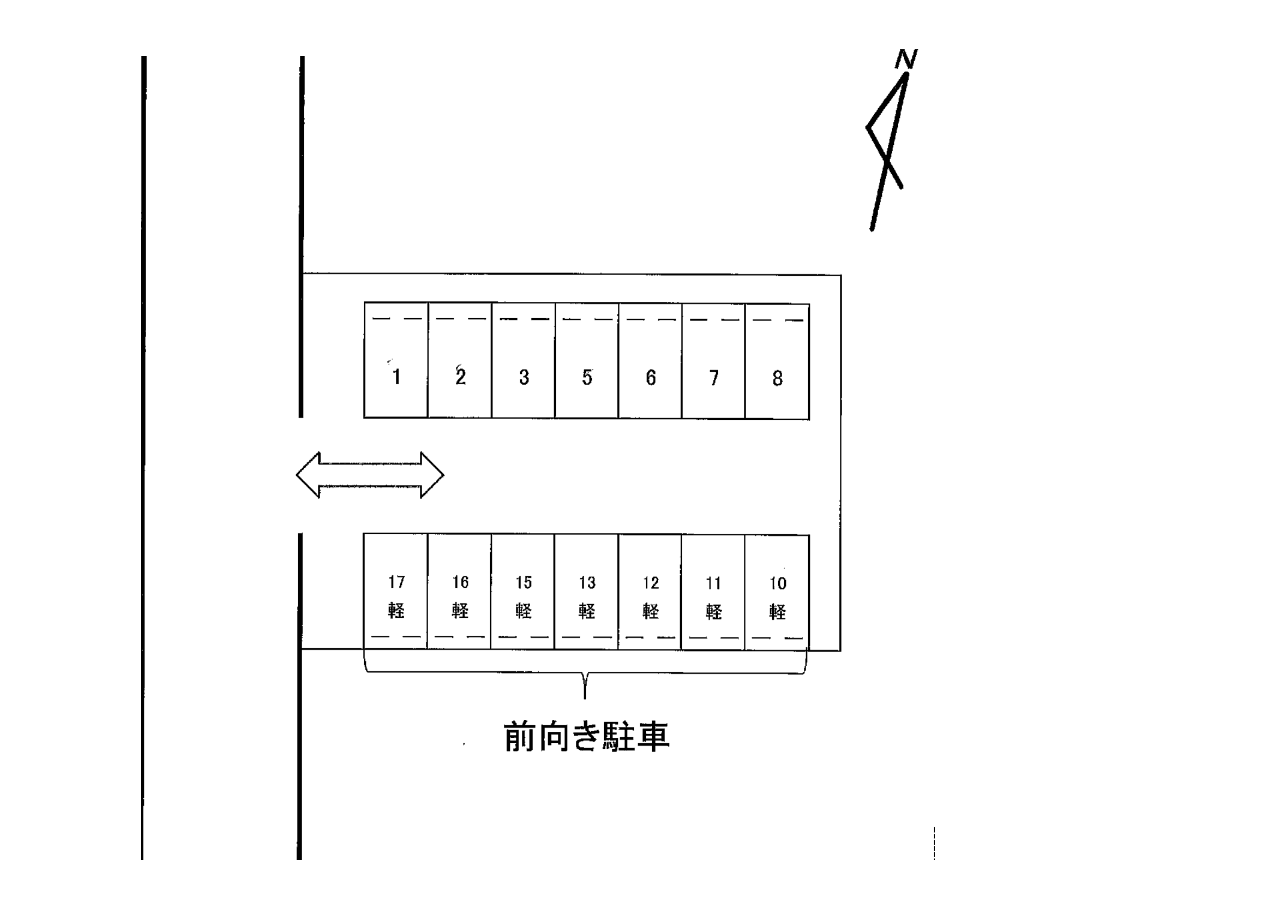 ＮＯ．１７７の駐車配置図