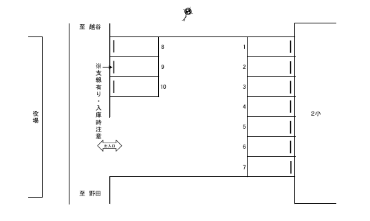 P-137駐車場（小2）の駐車配置図