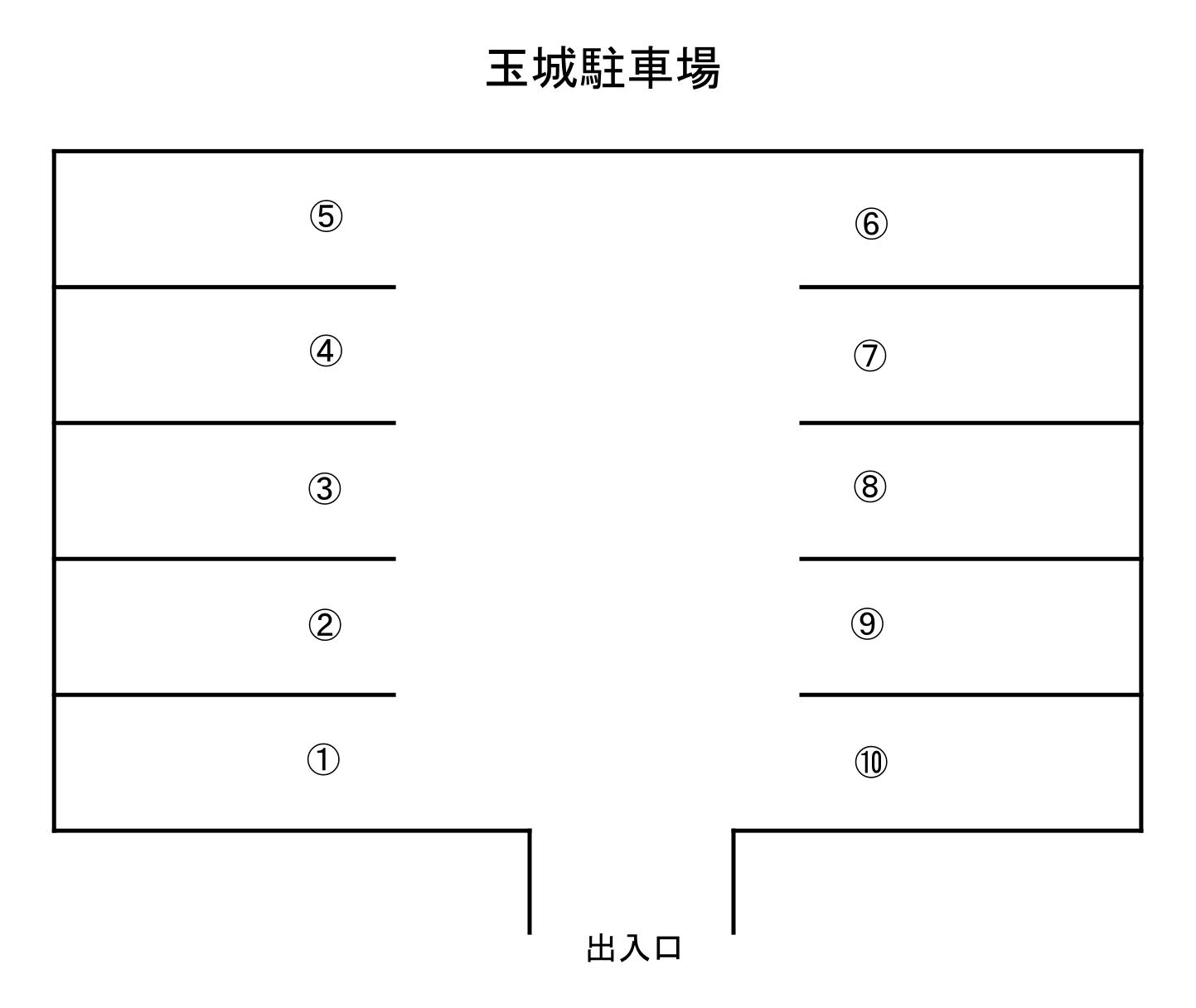 玉城駐車場の駐車配置図