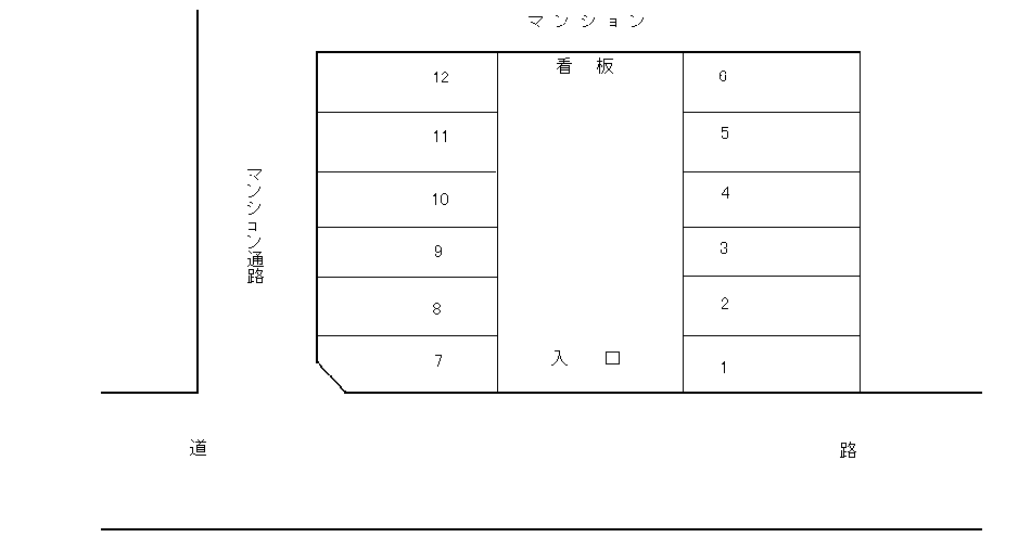 昇駐車場の駐車配置図
