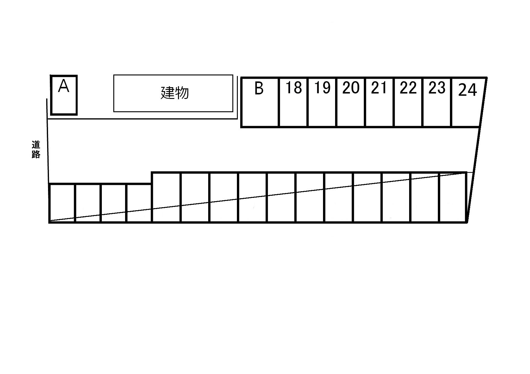 八事山パーキングの駐車配置図