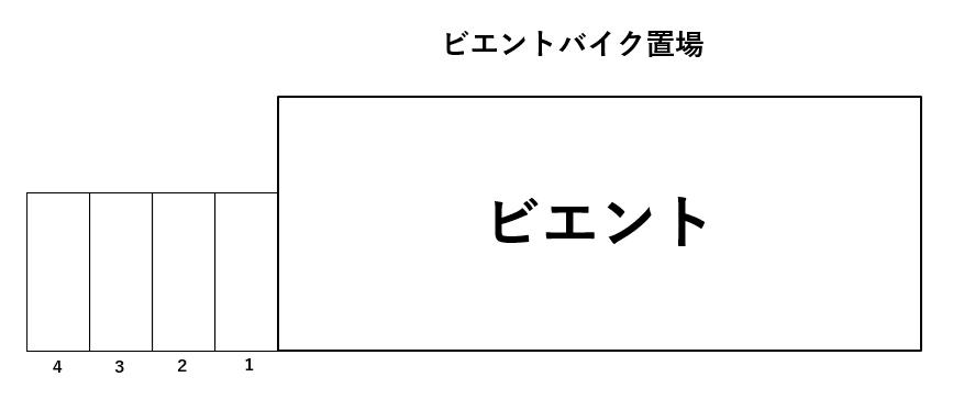 ビエント駐輪場（バイク）の駐車配置図