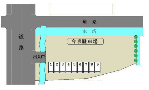 今泉駐車場の駐車配置図