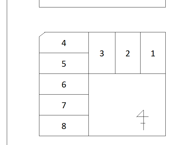よそせ駐車場の駐車配置図