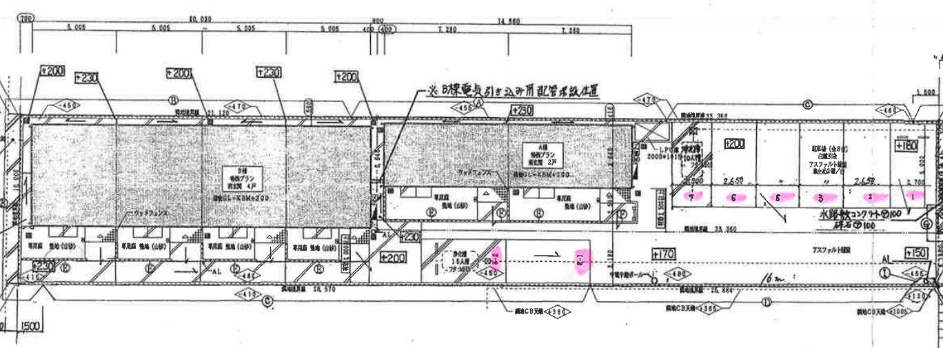 ＰＬＡＺＡ Ａの駐車配置図