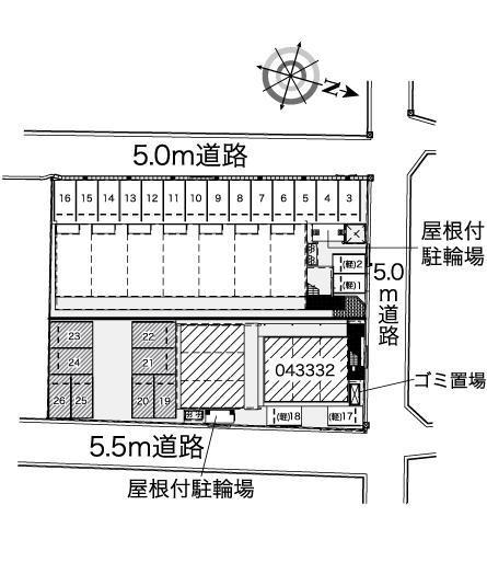 シスル２(43332)の駐車配置図